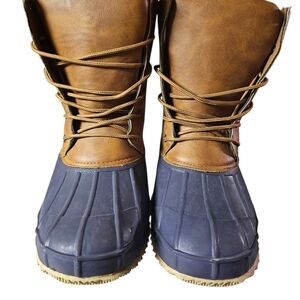 Torrid Brown and Blue Duck Boots